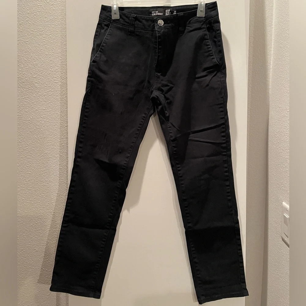 RSQ Cotton Chino Pants Black Sturdy Denim/ Jeans Slim Straight Fit 29x30